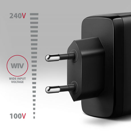 Chargeur secteur Axagon 2x USB-C + 1x USB-A 100W (Noir)