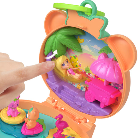 Coffret Polly Pocket - MATTEL - JKC79 - Peluche amovible - Hamac oscillant - Porte-clé transportable
