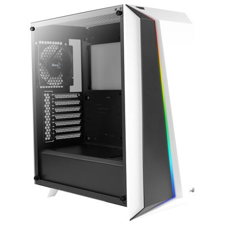 Boitier Moyen Tour ATX AeroCool Cylon Pro Tempered Glass RGB avec panneau vitré (Blanc)