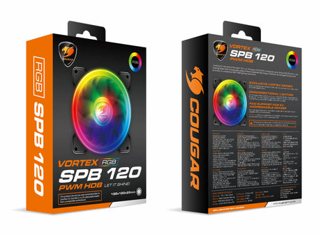 Ventilateur de boitier Cougar Vortex SPB RGB 12cm (Noir)