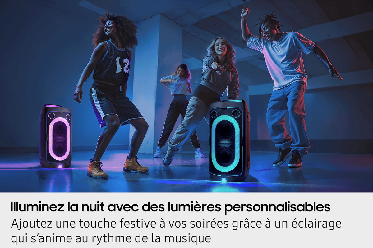 Enceinte - SAMSUNG - MX ST40F/XE - 160 W - Effets lumineux - Bluetooth - Batterie 16h - Noir