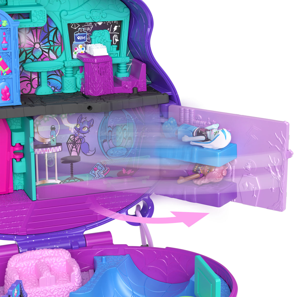 Polly Pocket-Monster High-Coffret 3 mini-figurines et 10 accessoires HVV58