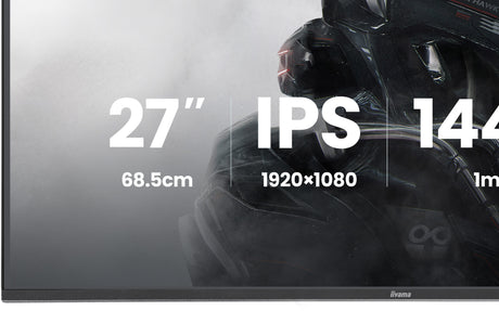 Ecran PC Gamer - IIYAMA - 27 - 144Hz - Dalle IPS - 1ms - Réglable en hauteur - G-Master Black Hawk