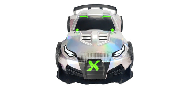 Voiture Télécommandée - EXOST - Metal Chrome 1:14 - 15 km/h - 31 -5 cm - argent et vert - des 5 ans