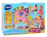 Trotteur parlant 2 en 1 VTECH - Super Trotteur - Rose pour bébé de 9 a 36 mois