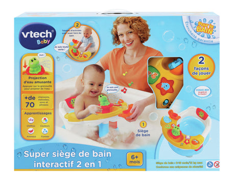 VTECH BABY - Jouet de Bain - Super Siege de Bain Interactif 2 en 1