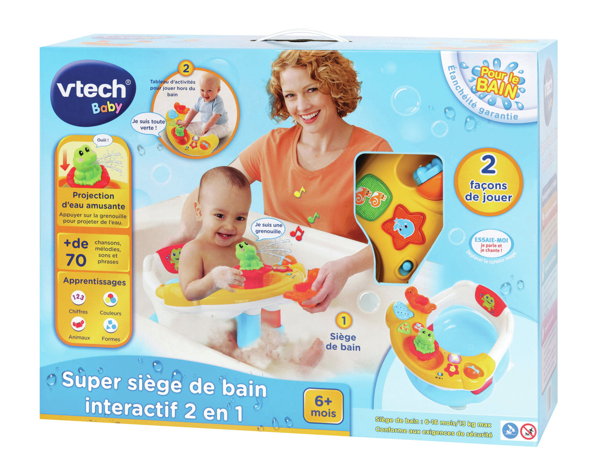 VTECH BABY - Jouet de Bain - Super Siege de Bain Interactif 2 en 1