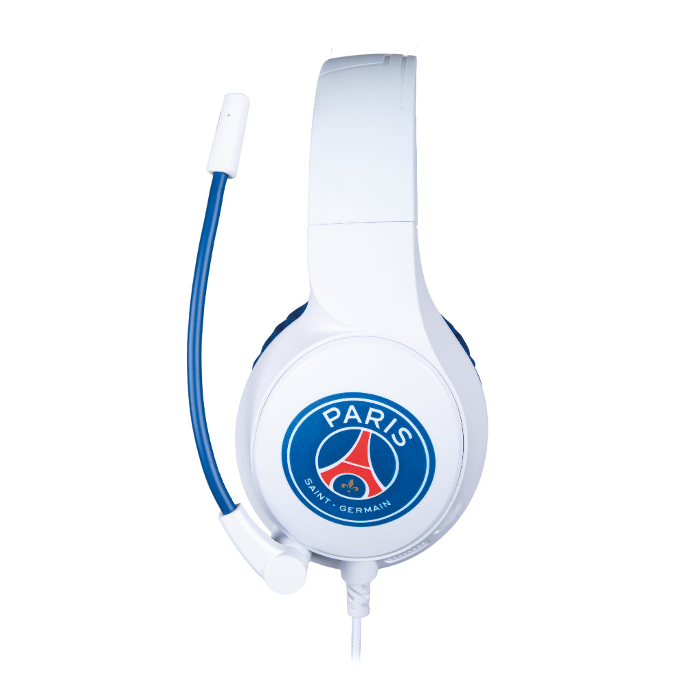 Casque gaming filaire - KONIX - Micro 45° - Câble 1,5 m - Blanc et bleu - Confort Soft Touch
