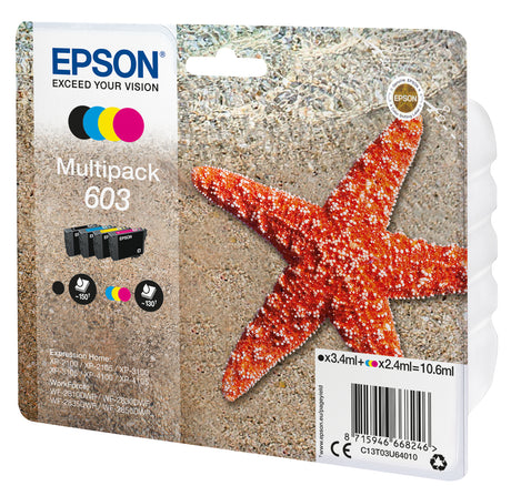 EPSON Multipack 603 - Etoile de mer - Noir, Cyan, Magenta, Jaune (C13T03U64010)