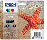 Pack 4 cartouches d'encre Epson Etoile de mer 603 (Noir + Couleurs)