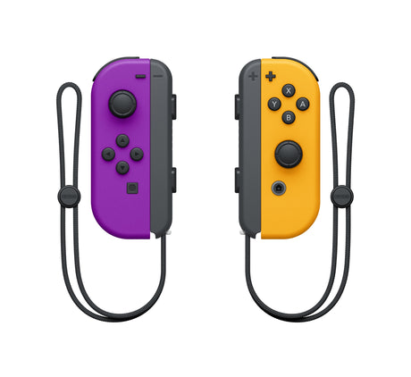 Paire de manettes Joy-Con Violet Néon & Orange Néon pour Nintendo Switch