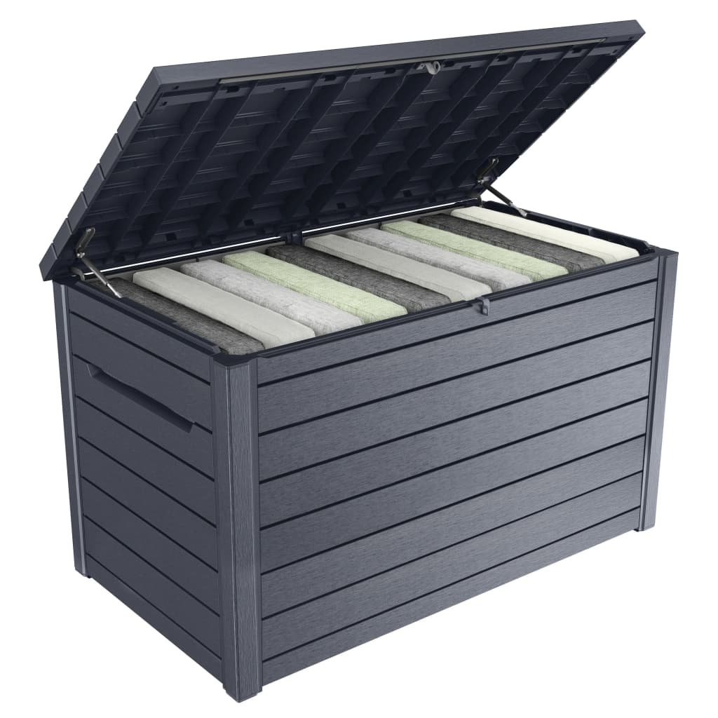 Keter Boîte de rangement de jardin Ontario 870 L Anthracite Ecom