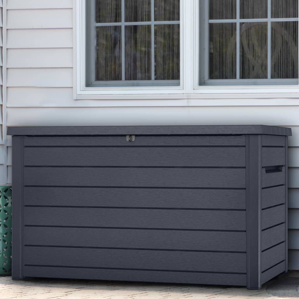 Keter Boîte de rangement de jardin Ontario 870 L Anthracite Ecom