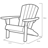 Keter Chaise Adirondack Troy Graphite