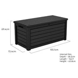 Keter Northwood Outdoor-Aufbewahrungsbox 630 L Graphit