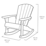 Keter Adirondack Schaukelstuhl Troy Graphite