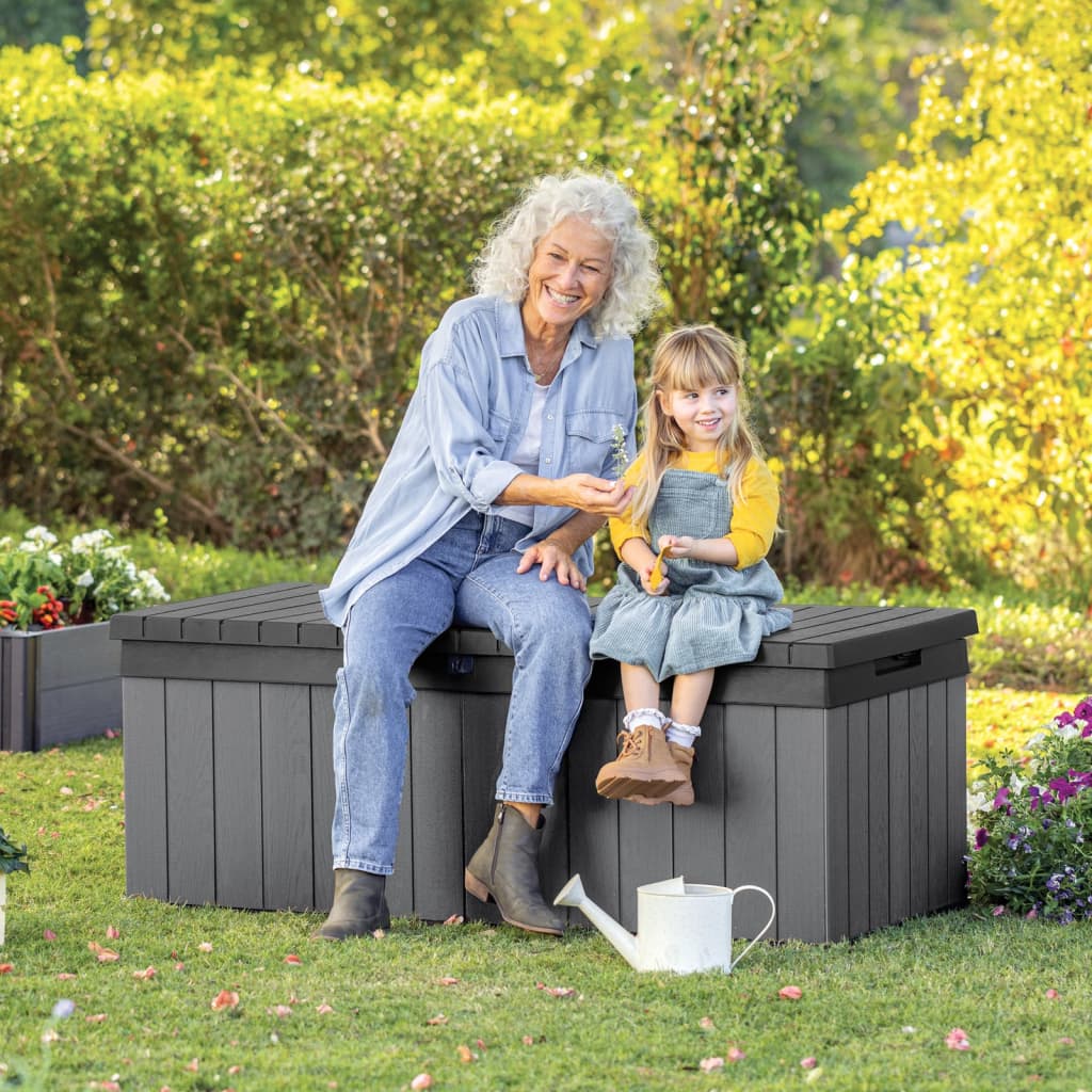 Keter Darwin 380L Garden Storage Box Grey