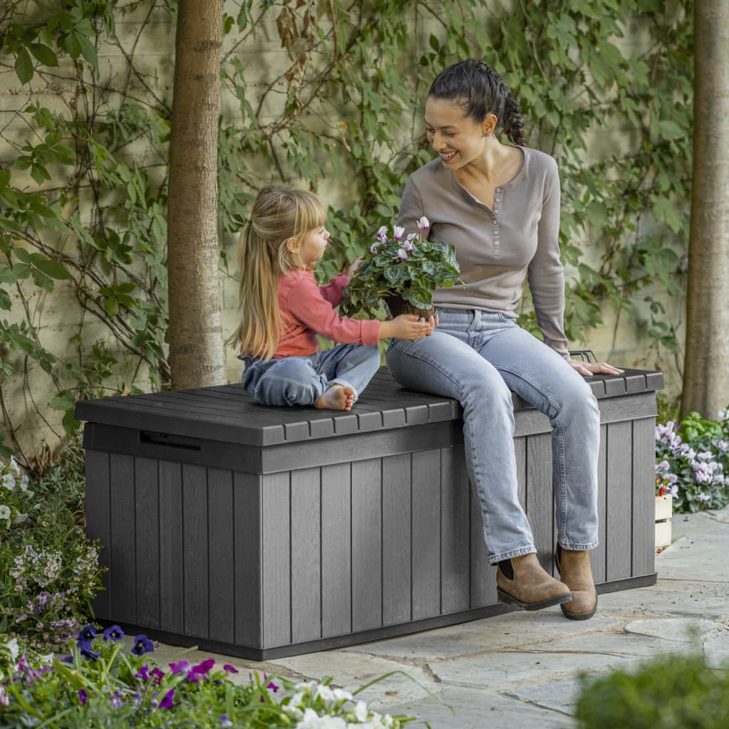 Keter Darwin 380L Garden Storage Box Grey