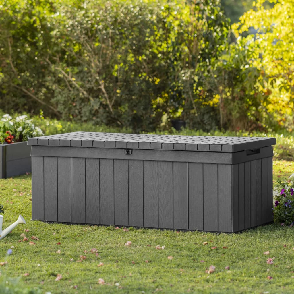 Keter Boîte de rangement de jardin Darwin 380 L Gris