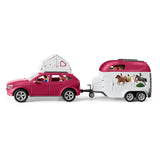 Voyage en voiture avec remorque pour chevaux, Coffret figurines Schleich 42535 Horse Club pour enfants de 5 ans