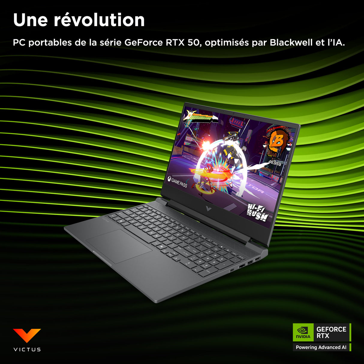 PC Portable Gamer HP Victus 15-fb3012nf - Sans Windows - 15,6 FHD IPS 144Hz - RTX 5060 8Go TGP 75W - Ryzen AI 5 340 - 16Go - 512Go