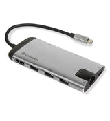 Station d'accueil portable USB-C 3.0 Verbatim Multi-Port (Argent)