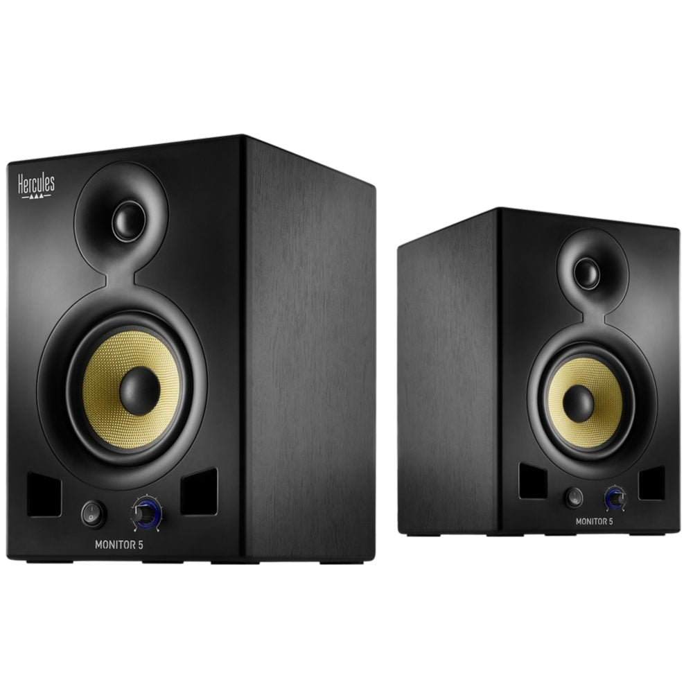 HERCULES MONITOR 5 - Paire d'enceintes actives de monitoring bi-amplifiée - 2 x 80 Watts - Haut-parleurs 5''
