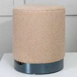 Venture Home Pouf Benji 35x35x42,5 cm Teddy Beige et noir