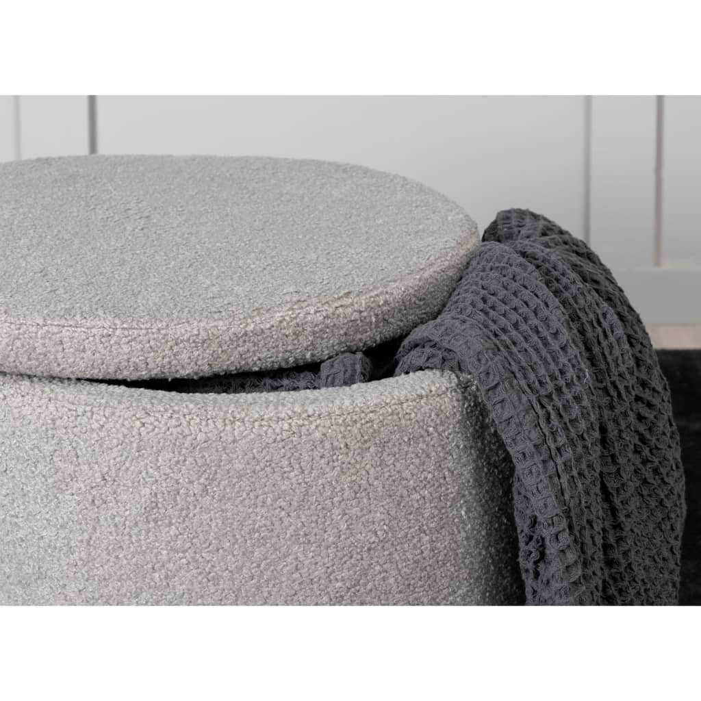 Venture Home Pouf Dunken 51x51x43 cm Teddy Grège