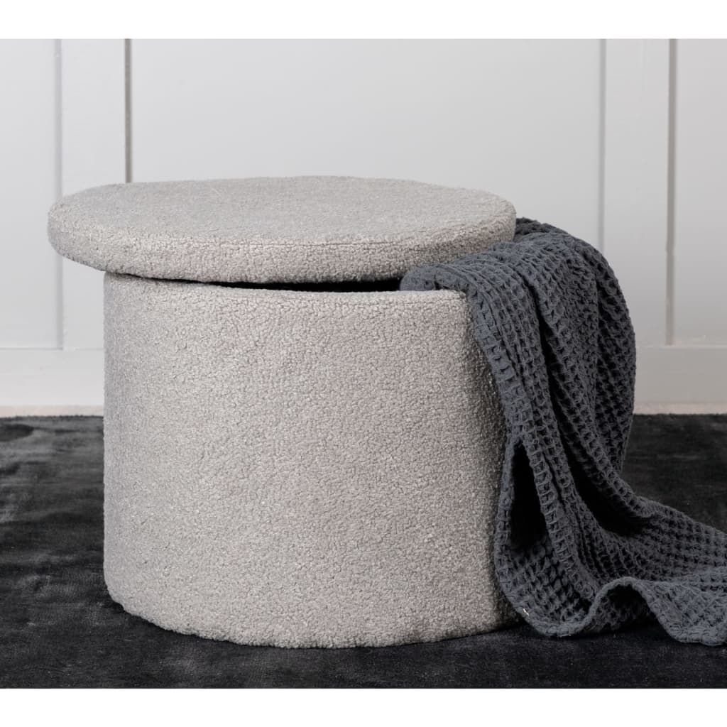 Venture Home Pouf Dunken 51x51x43 cm Teddy Greige