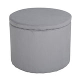 Venture Home Pouf Dunken 51x51x43 cm Velours côtelé Gris