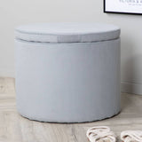 Venture Home Pouf Dunken 51x51x43 cm Velours côtelé Gris