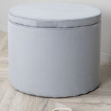 Venture Home Pouf Dunken 51x51x43 cm Velours côtelé Gris