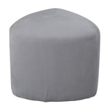 Venture Home Pouf Peg 46x46x41 cm Velours côtelé Gris