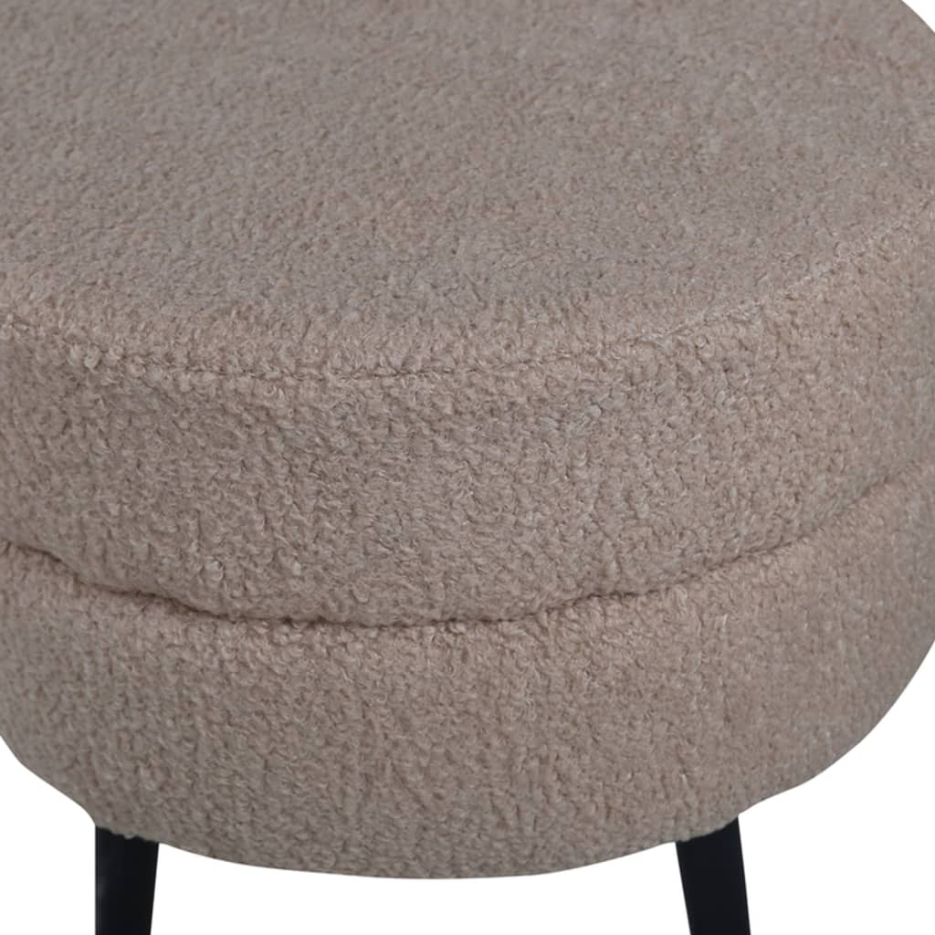 Venture Home Pouf Pot 40x40x40 cm Teddy Beige et noir