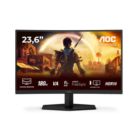 Ecran PC Gamer incurvé - AOC - 24'' - FHD - 180Hz - Dalle VA - 0,5ms - C24G42E