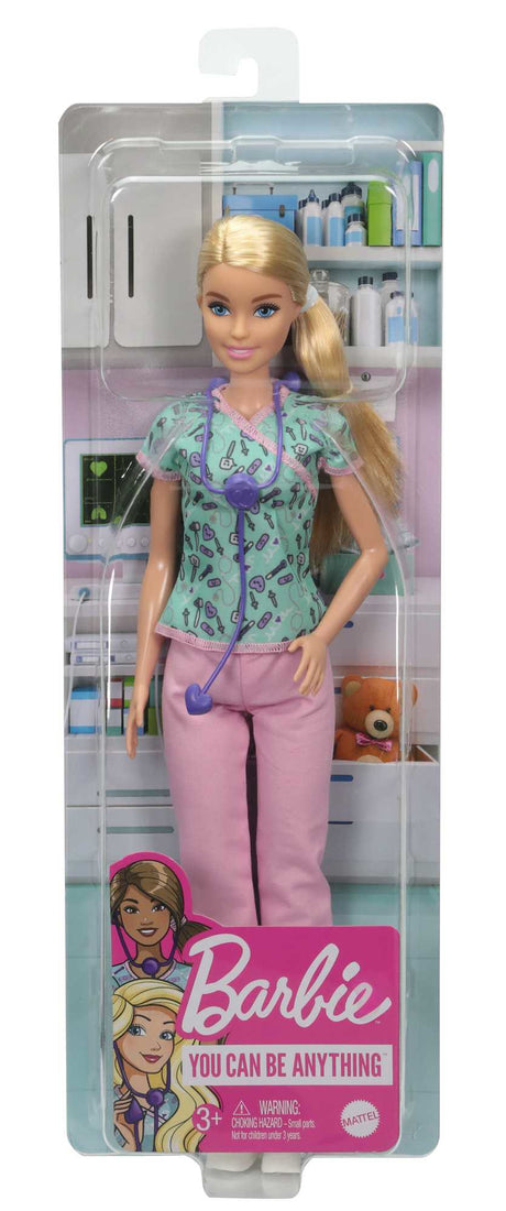 Barbie - Barbie infirmiere - Poupée Mannequin - Des 3 ans GTW39