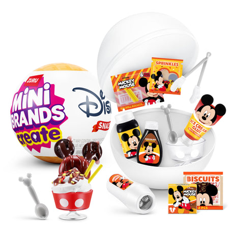 Capsule surprise - Figurine - ZURU - Mini Brands Create Disney Snacks - Modele aléatoire - Des 8 ans