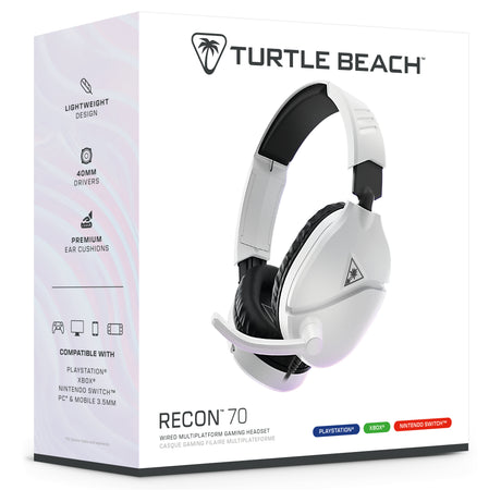 Casque de gaming multi-plateforme - TURTLE BEACH - Recon 70P - Blanc
