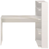 Bureau d'angle contemporain PARISOT JUNE - Blanc - L 122 cm - 1 plateau, 2 tablettes