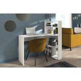 Bureau d'angle contemporain PARISOT JUNE - Blanc - L 122 cm - 1 plateau, 2 tablettes
