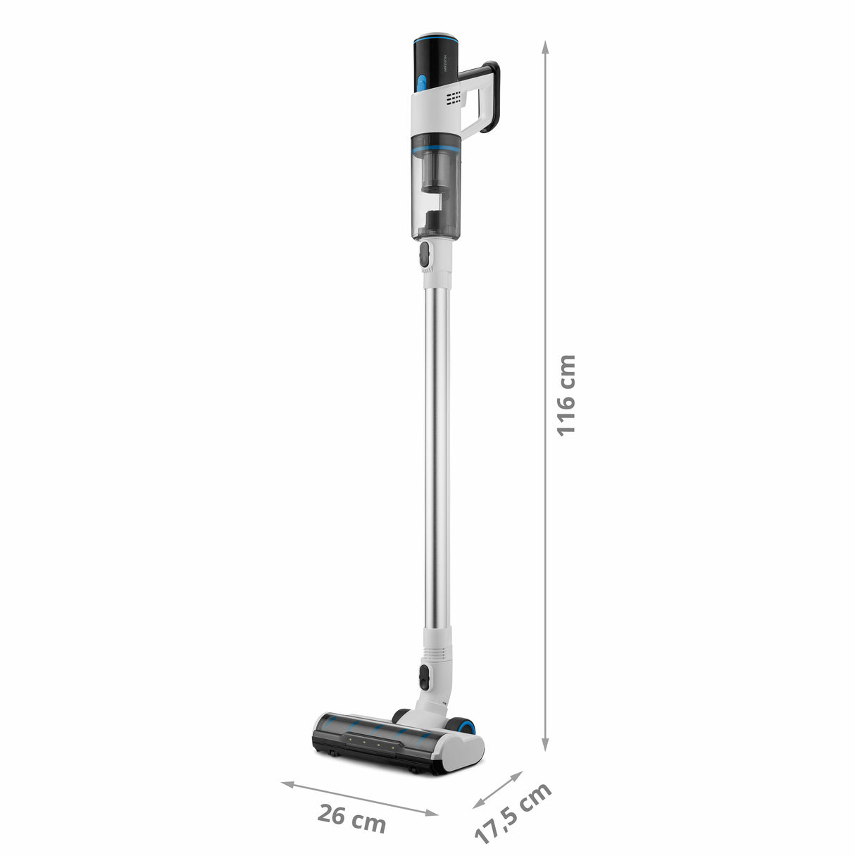 MEDION P250 - Aspirateur Balai sans Fil - Puissance 2.200 mAh - Léger : 2.1 Kg - 3 modes de Nettoyage