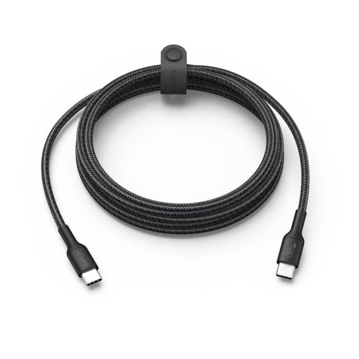 Câble USB-C vers USB-C  Gaming - BELKIN - Nintendo Switch 2 - 60 W - Noir