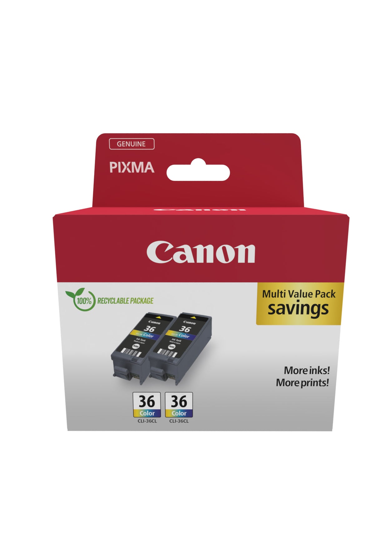 Pack 2 cartouche d'encre CANON CLI-36 - Multi couleurs