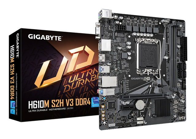 Carte mere - GIGABYTE - H610M S2H V3 DDR4 - Format Micro-ATX - Chipset Intel H610 - DDR4