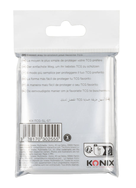 Protege-cartes - KONIX - Standard Sleeves - 100 pochettes - Compatible Magic The Gathering, Pokémon - Transparent