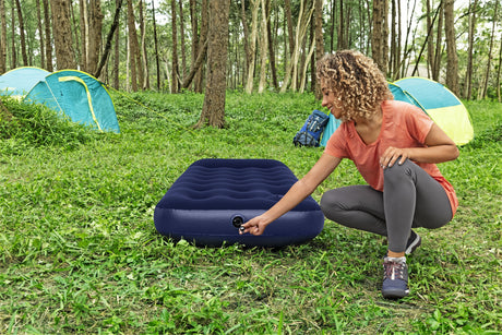 Matelas gonflable camping - BESTWAY - 1 place -185x76x22 cm avec pompe a pied intégrée
