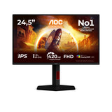 Ecran PC Gamer - AOC - 24,5'' - FHD - 420Hz (OC, 400Hz native) - Dalle Fast IPS - 0,3ms - Réglable en hauteur - 25G4KUR