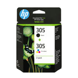 HP 305 Pack de 2 Cartouches d'Encre Noire et Trois Couleurs Authentiques (6ZD17AE)