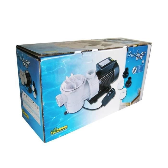 Pompe de filtration Ubbink pour piscine - Poolmax TP75 - 0,75CV - Débit max 14400l/h - garantie 2 ans
